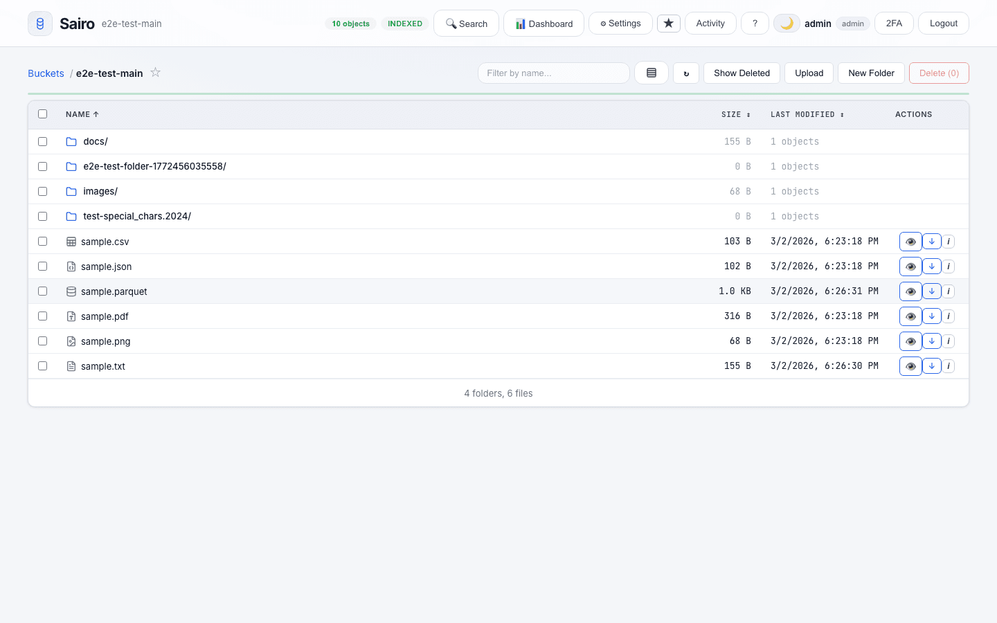 Sairo object browser